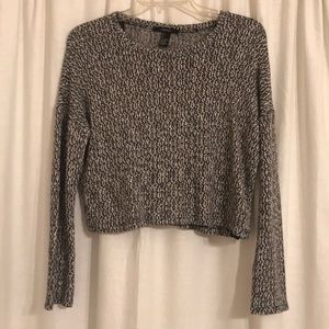 Blue and white sweater